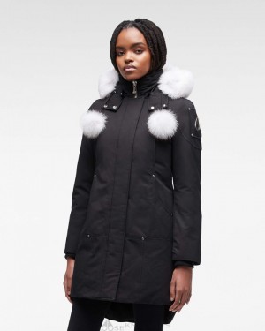 Parkas Donna Moose Knuckles Original Stirling Parka Fur Nere | VOF326578