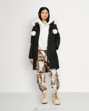 Parkas Donna Moose Knuckles Original Stirling Parka Shearling Nere | QCJ168590