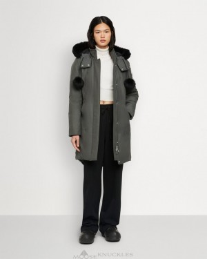 Parkas Donna Moose Knuckles Original Stirling Parka Shearling Nere | OYT470321