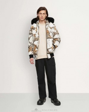 Parkas Uomo Moose Knuckles Birchwood Bomber Neoshear Nere | IQA560874