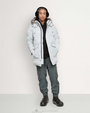 Parkas Uomo Moose Knuckles Onyx Big Ridge Parka Shearling Grigie | YQP302875
