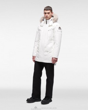 Parkas Uomo Moose Knuckles Original Stirling Parka Fur Milky Way / Stoned Fox Fur | WBF427816