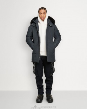 Parkas Uomo Moose Knuckles Original Stirling Parka Fur Nere | BKF743685