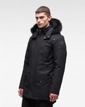 Parkas Uomo Moose Knuckles Original Stirling Parka Fur Nere Nere | ICK728096