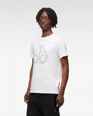 Tees Uomo Moose Knuckles Gerrard Tee Bianche | ZUQ461307