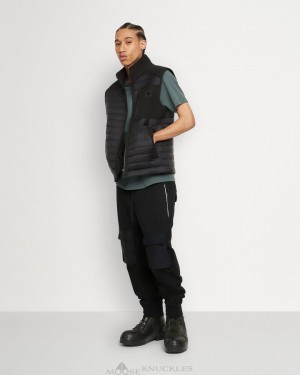 Vests Uomo Moose Knuckles Sherwood Vest Nere Nere | DPG809576