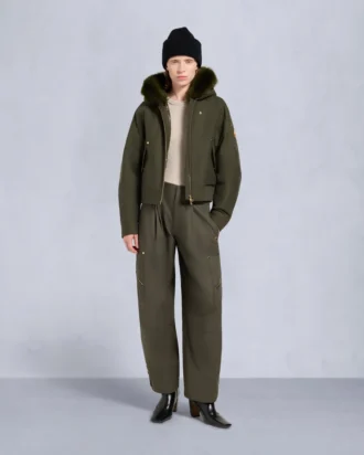 Bomber con bordi in shearling Logan della serie Gold