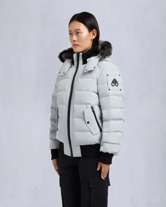 Bomber con bordi in shearling Onyx Ladriere