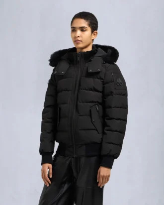 Bomber con bordi in shearling Onyx Ladriere