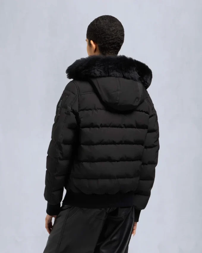 Bomber con bordi in shearling Onyx Ladriere