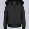 Bomber con bordi in shearling Onyx Ladriere