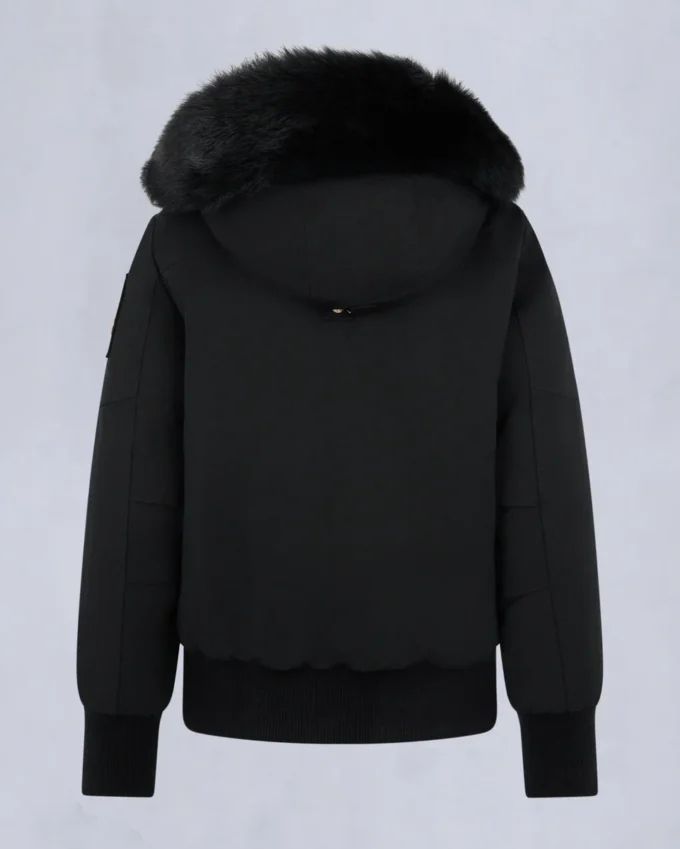 Bomber con bordo in shearling Sainte Flavie della serie Gold