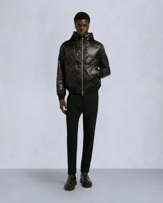 Bomber trapuntato Leaf