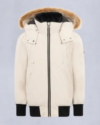 Bomber unisex per bambini con bordi in shearling originale