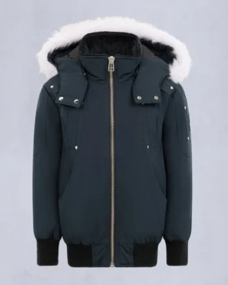 Bomber unisex per bambini con bordi in shearling originale