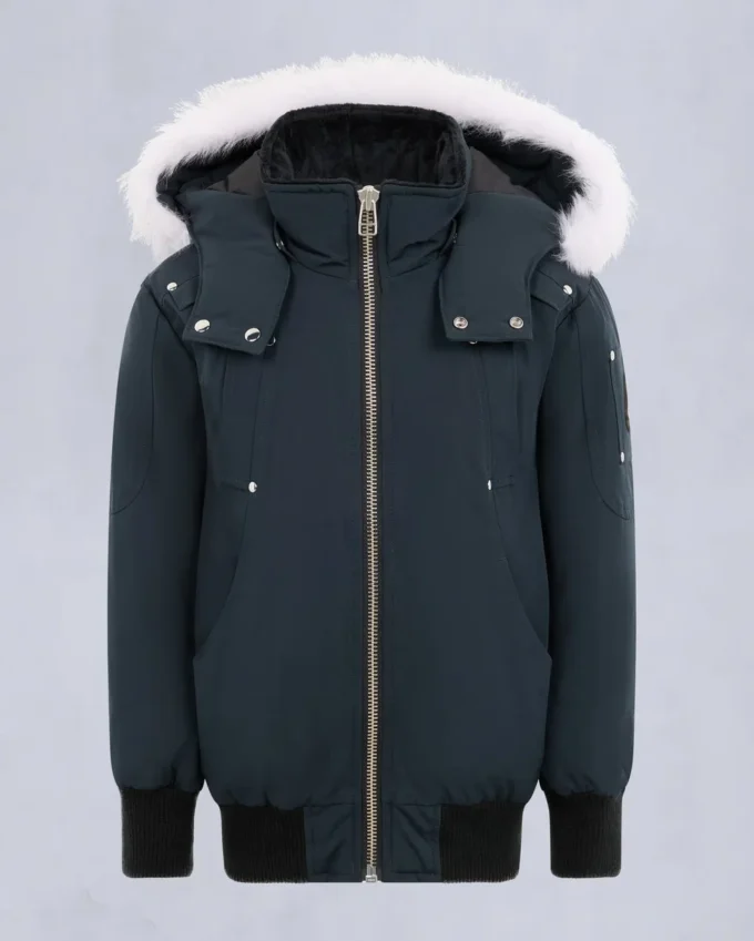 Bomber unisex per bambini con bordi in shearling originale