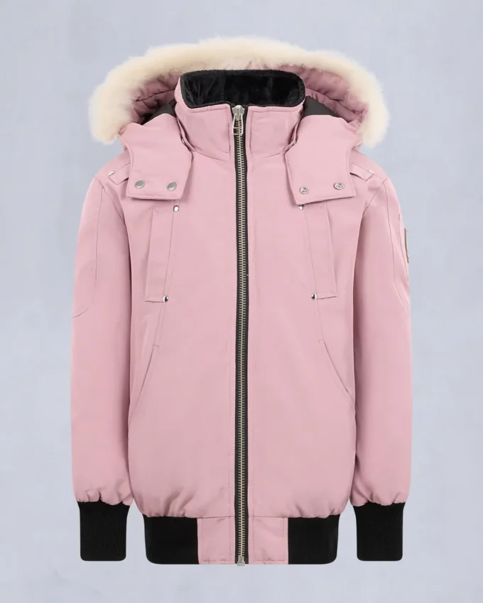 Bomber unisex per bambini con bordi in shearling originale
