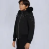 Bomber unisex per bambini con bordi in shearling originale