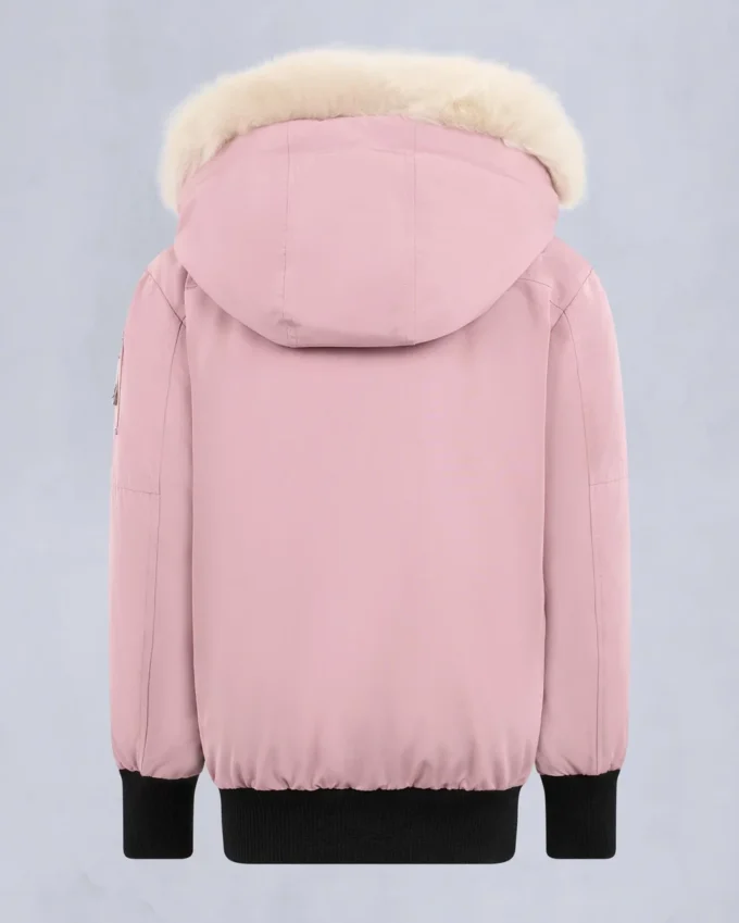 Bomber unisex per bambini con bordi in shearling originale