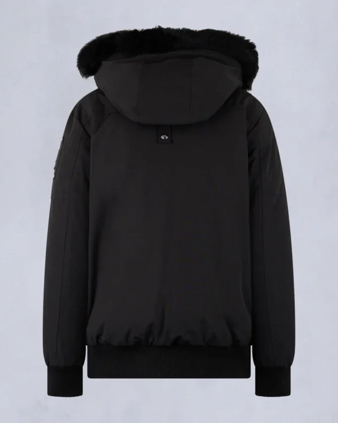 Bomber unisex per bambini con bordi in shearling originale