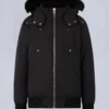 Bomber unisex per bambini con bordi in shearling originale