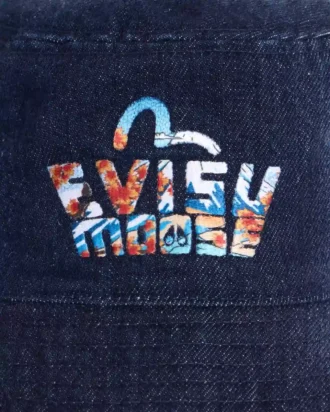 Cappello a secchiello Evisu X Moose Denim