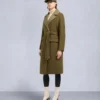 Cappotto lungo avvolgente in lana Lafleur