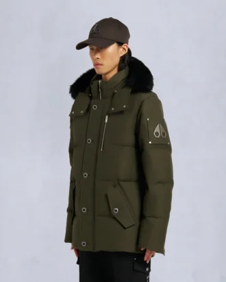 Giacca 3Q con bordo in shearling originale