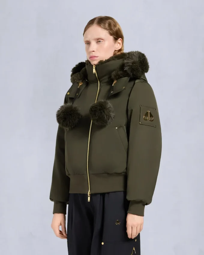 Giacca bomber Debbie originale in raso della serie Gold