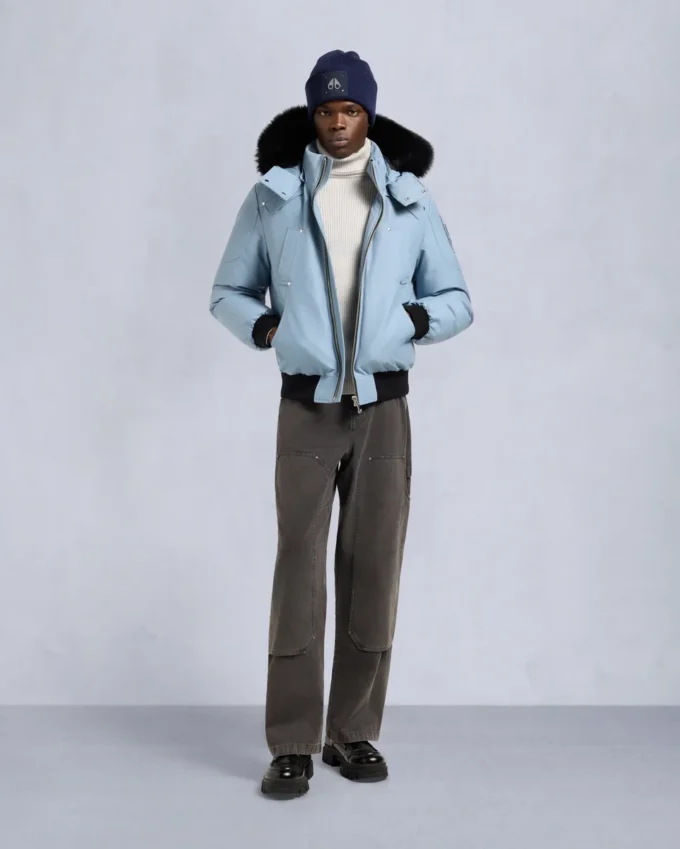 Giacca bomber originale con bordi in shearling