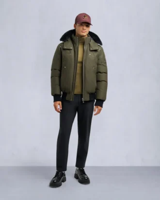 Giacca bomber originale con bordi in shearling