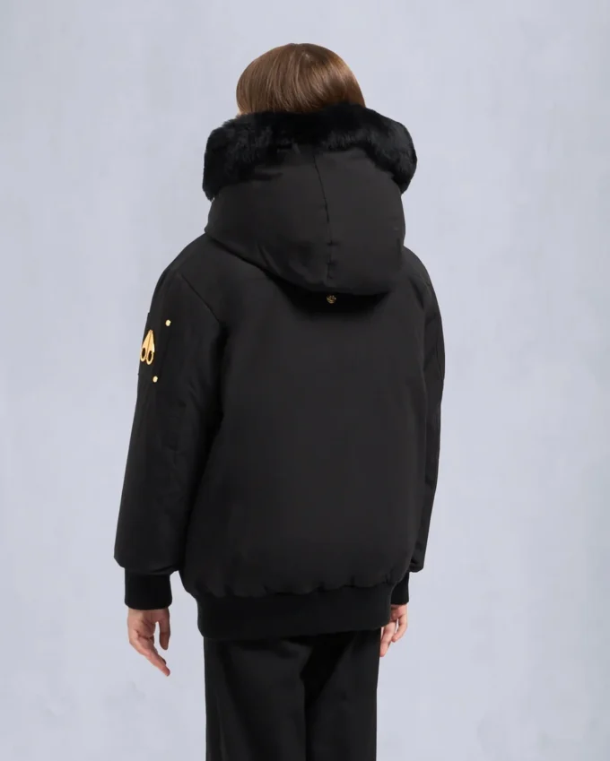 Giacca bomber unisex per bambini della serie Original Gold con bordi in shearling