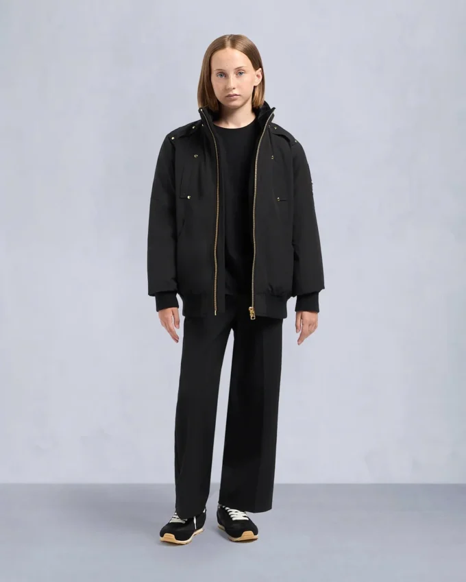 Giacca bomber unisex per bambini della serie Original Gold con bordi in shearling