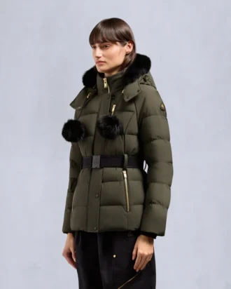 Giacca con bordi in shearling Nyluxe Cambria della serie Gold