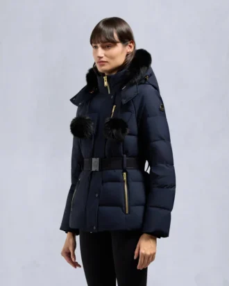 Giacca con bordi in shearling Nyluxe Cambria della serie Gold