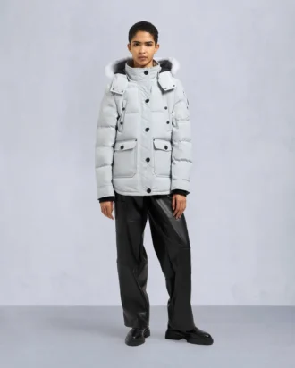 Giacca con bordi in shearling Onyx Anguille