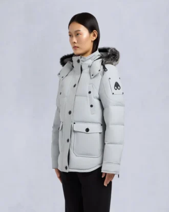 Giacca con bordi in shearling Onyx Anguille