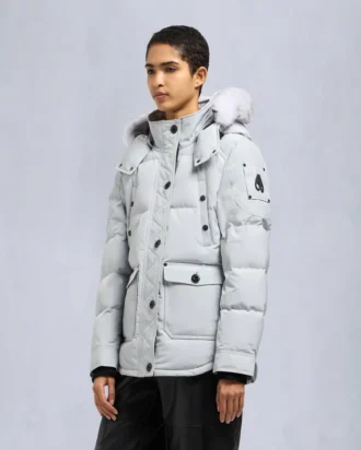 Giacca con bordi in shearling Onyx Anguille