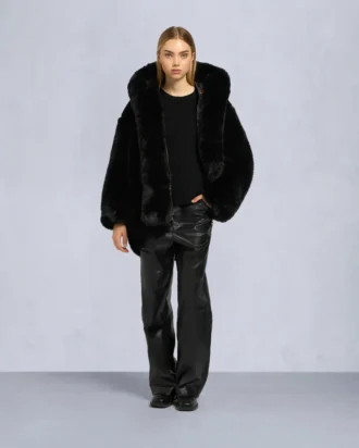 Giacca in pelliccia sintetica Jade della serie Gold