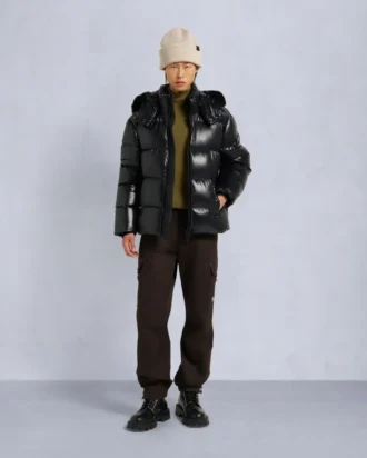 Giacca Kings Puffer con bordi in shearling
