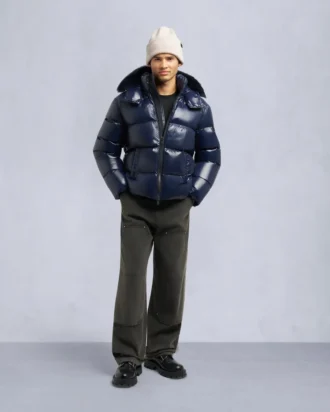 Giacca Kings Puffer con bordi in shearling