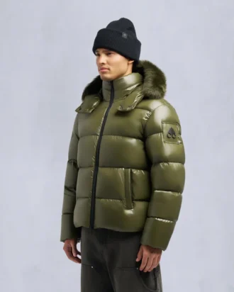 Giacca Kings Puffer con bordi in shearling