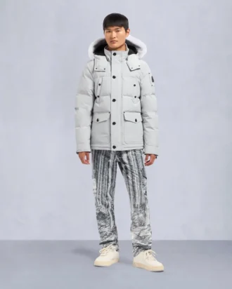 Giacca Onyx Round Island con bordo in montone