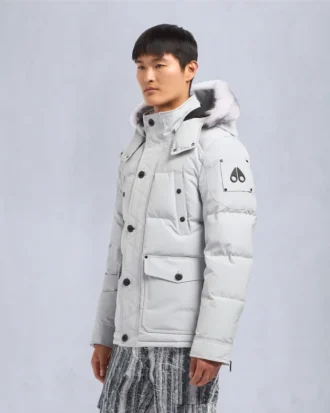 Giacca Onyx Round Island con bordo in montone