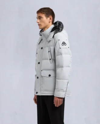 Giacca Onyx Round Island con bordo in montone