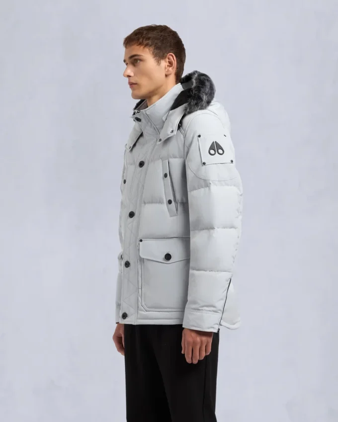 Giacca Onyx Round Island con bordo in montone