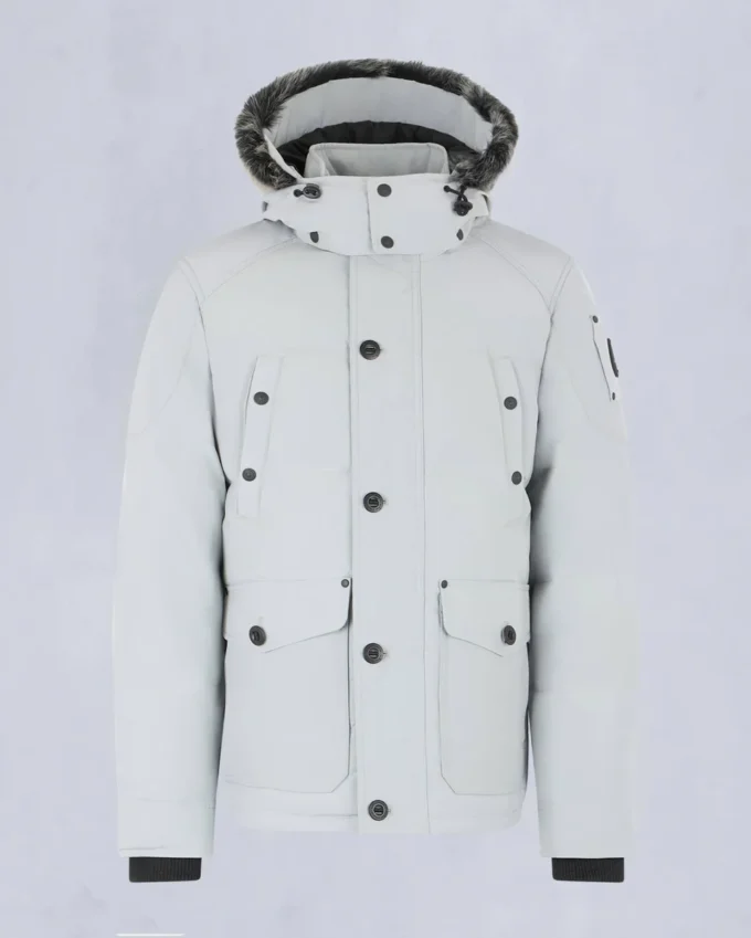 Giacca Onyx Round Island con bordo in montone