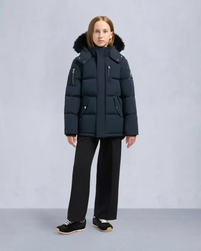 Giacca unisex originale con bordo in shearling 3Q per bambini