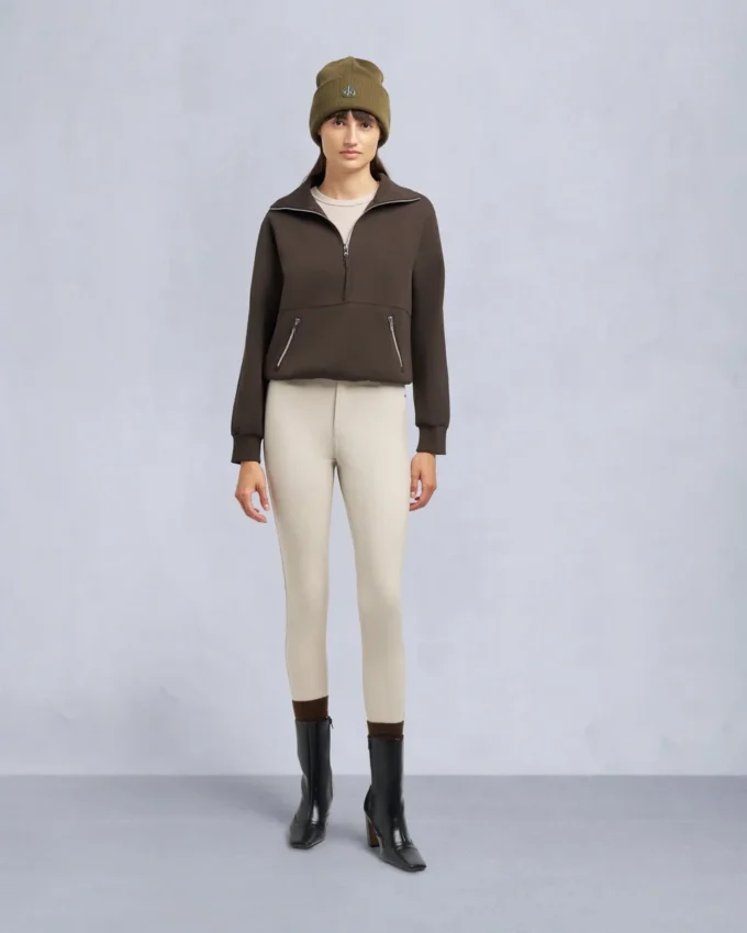 Maglione con zip a un quarto Mix Media