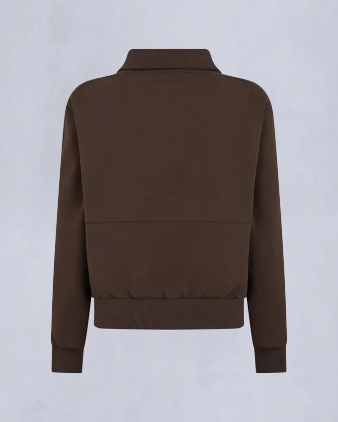 Maglione con zip a un quarto Mix Media